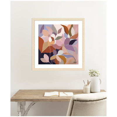 Framed Art Azure leaves by Inkheart Designs