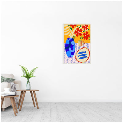 Sardines on Stripes by Teresa Rego Framed Canvas Wall Art Print