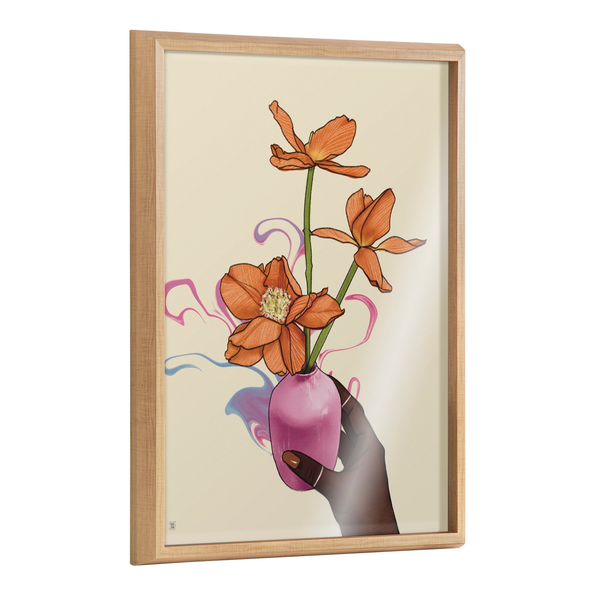 Blake At Your Wish Framed Printed Glass by Mary Joak by kateandlaurel - main product image for Resin Society