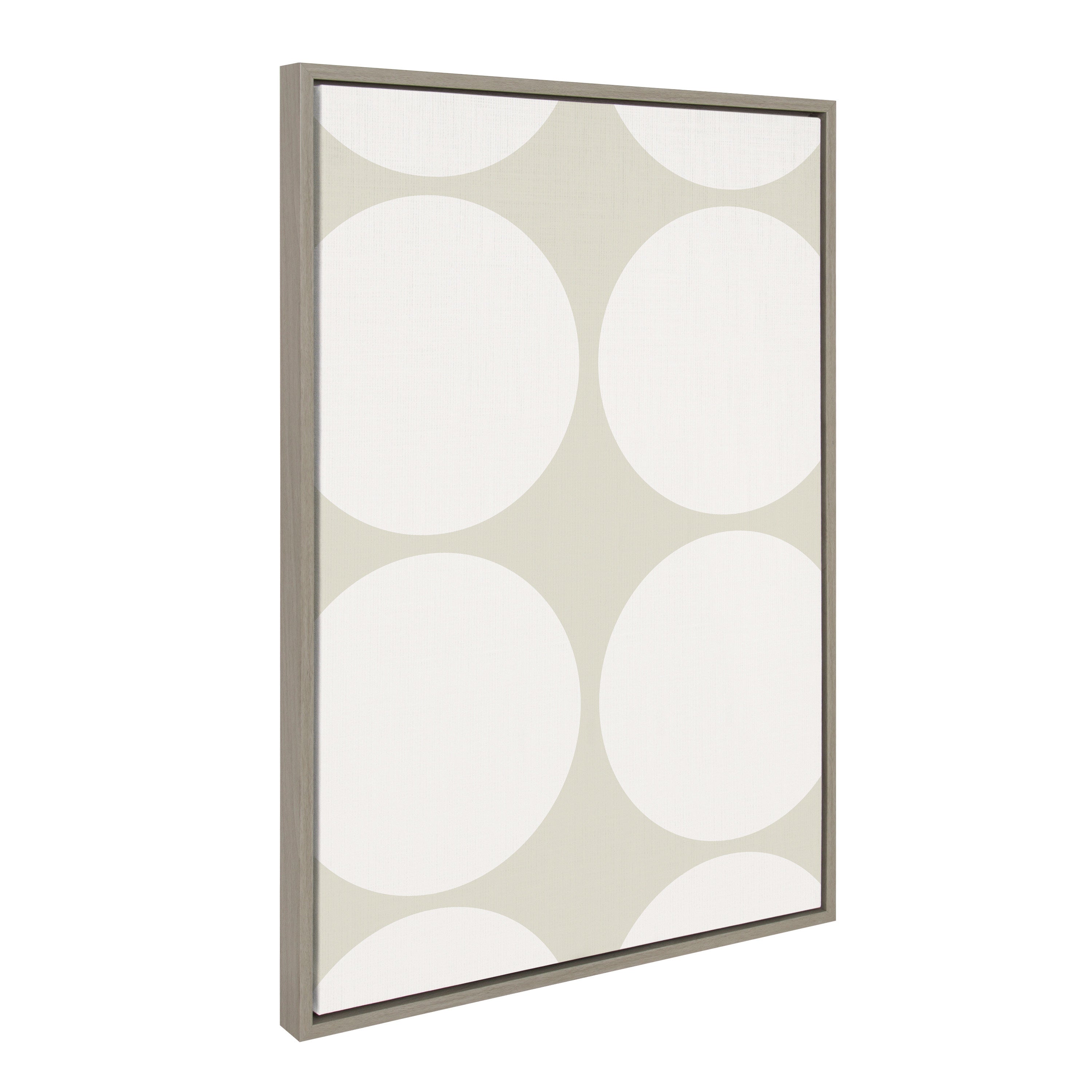 Sylvie Elevated Modern Neutral Dots and Stained Glass Framed Canvas Set