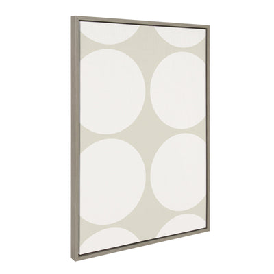 Sylvie Elevated Modern Neutral Dots and Stained Glass Framed Canvas Set