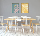 Sylvie Flower in Yellow Framed Canvas by kateandlaurel - product image 11 for Resin Society