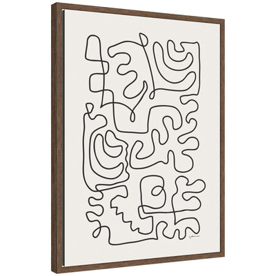 Connected Lines by Gabrielly Guedes Framed Canvas Wall Art Print