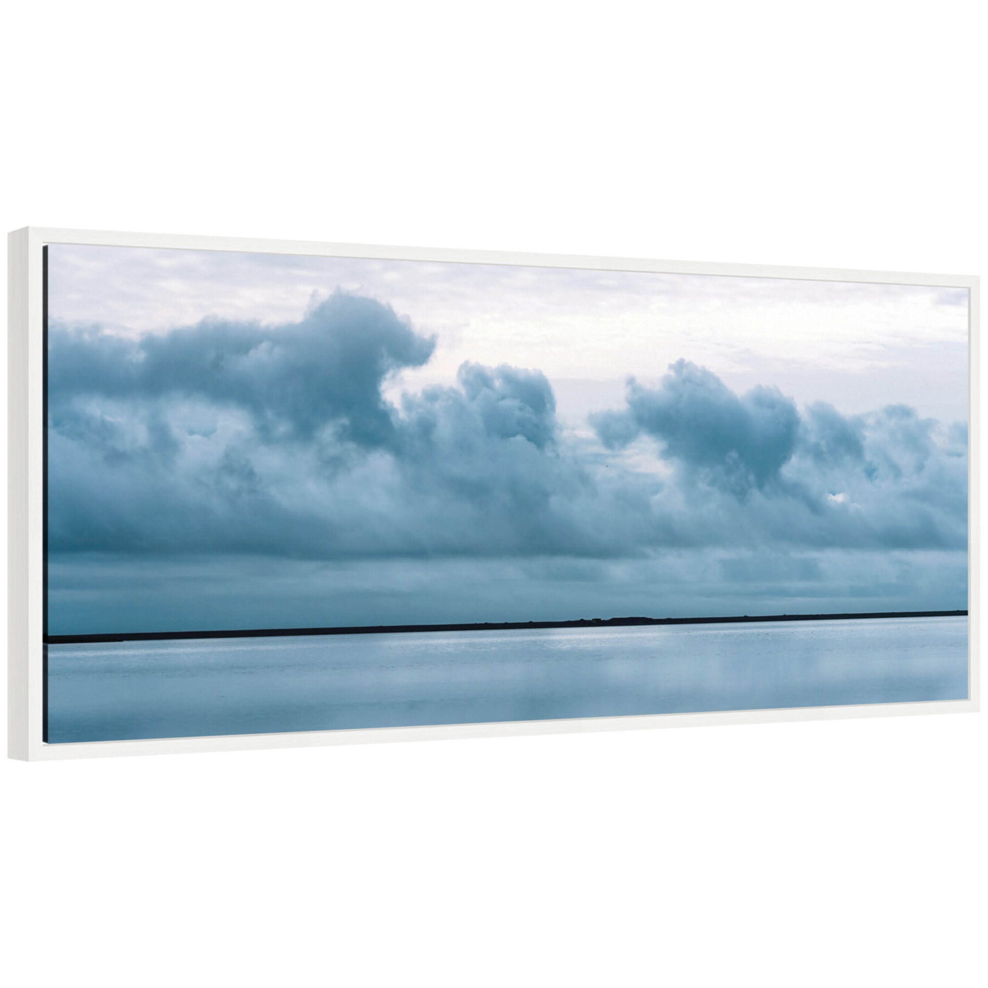 Sylvie Minimalist Sky Reflection In Iceland Framed Canvas by Michael Schauer