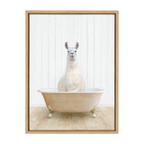 Sylvie Llama Farmhouse Bath Framed Canvas by kateandlaurel - product image 8 for Resin Society