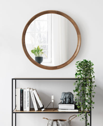 Hatherleigh Round Wood Wall Mirror