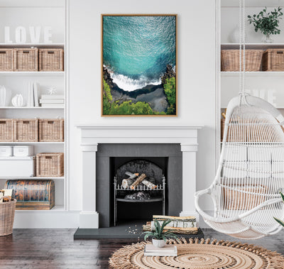 Sylvie Maui Black Sand Beach 1 Framed Canvas by Rachel Bolgov by kateandlaurel - product image 10 for Resin Society