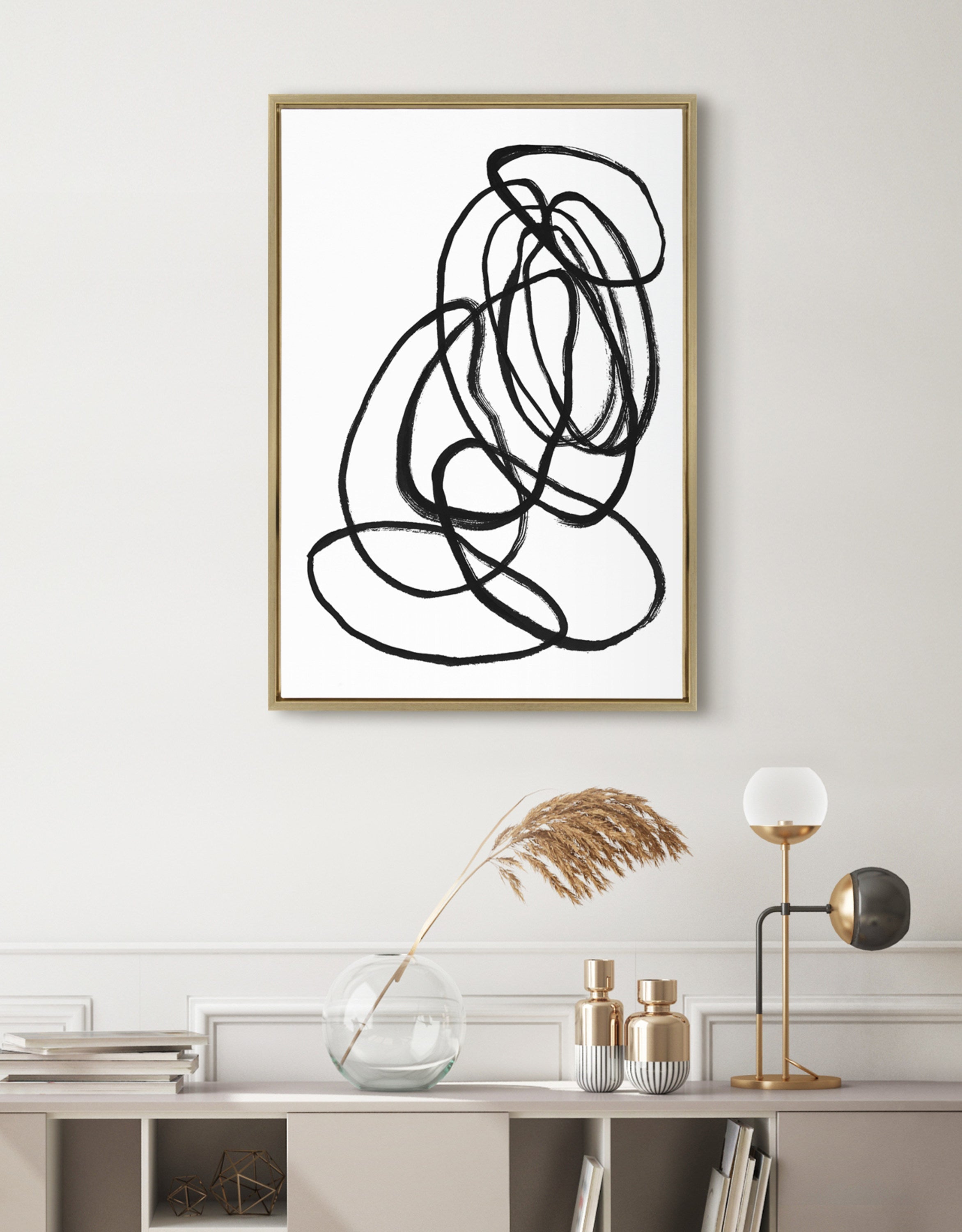 Sylvie Ring of Light 2 Framed Canvas