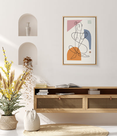 Sylvie Thinking of You Framed Canvas