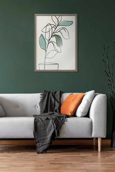 Blake Tranquil Fiddle Leaf Framed Printed Glass by Elizabeth Silver by kateandlaurel - product image 6 for Resin Society