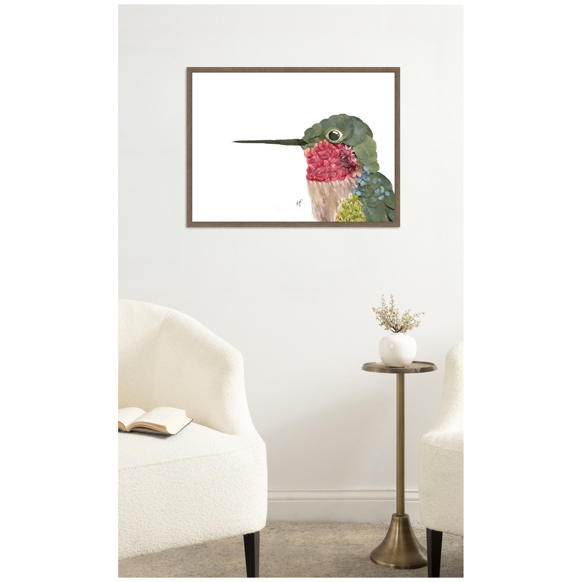 Hummingbird by Madeline Jeppesen Framed Canvas Wall Art Print