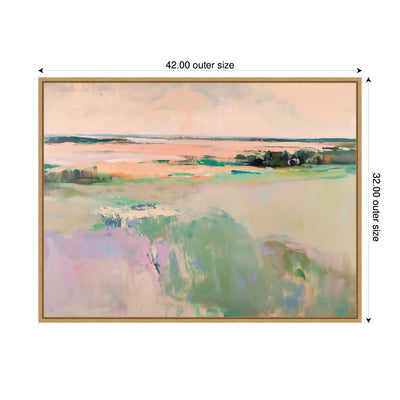 Sylvie Pastel Horizon III Framed Canvas by Amy Lighthall