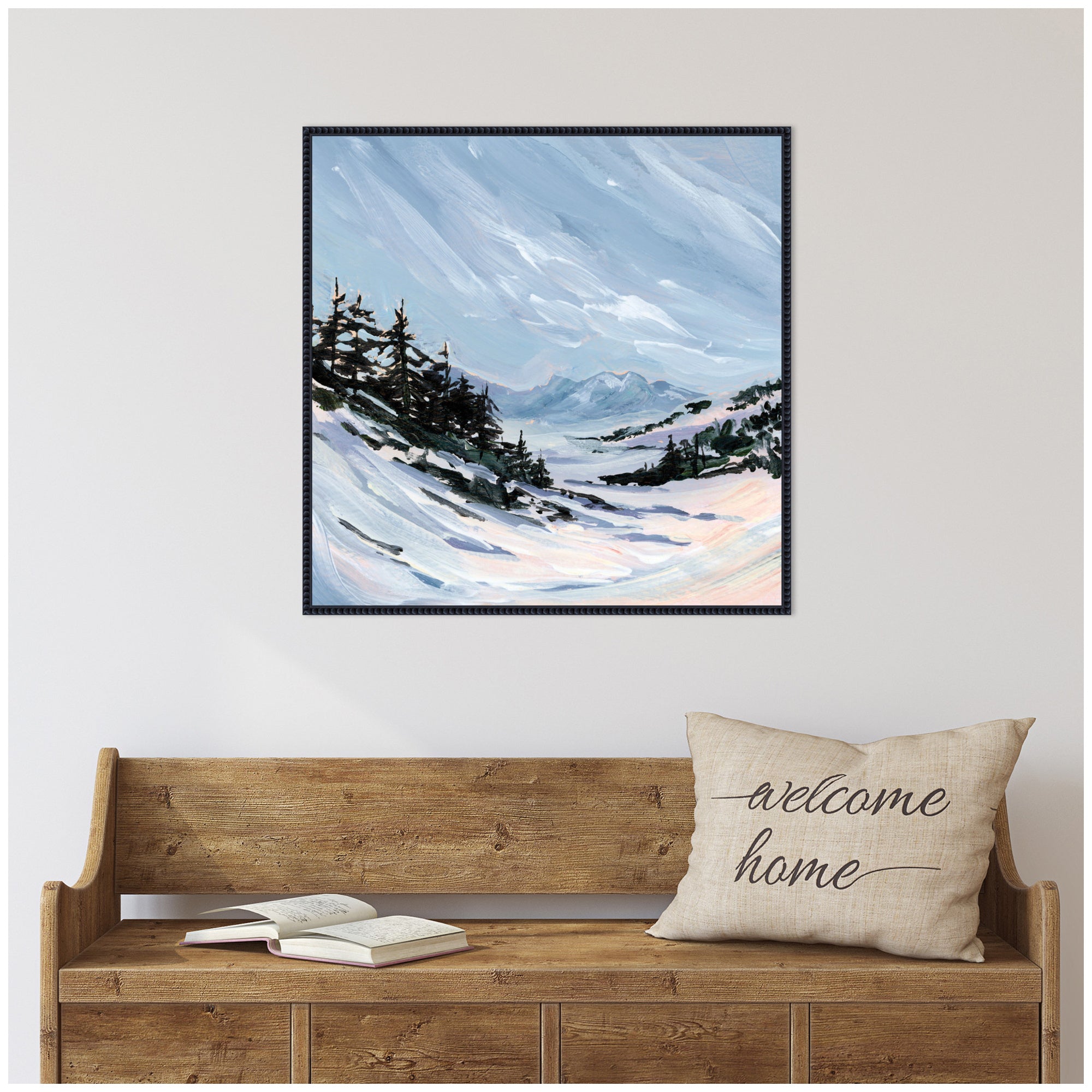 Ski Valley by Emily Kenney Framed Canvas Wall Art Print