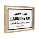 Blake Same Day Laundry Framed Printed Glass by kateandlaurel - main product image for Resin Society
