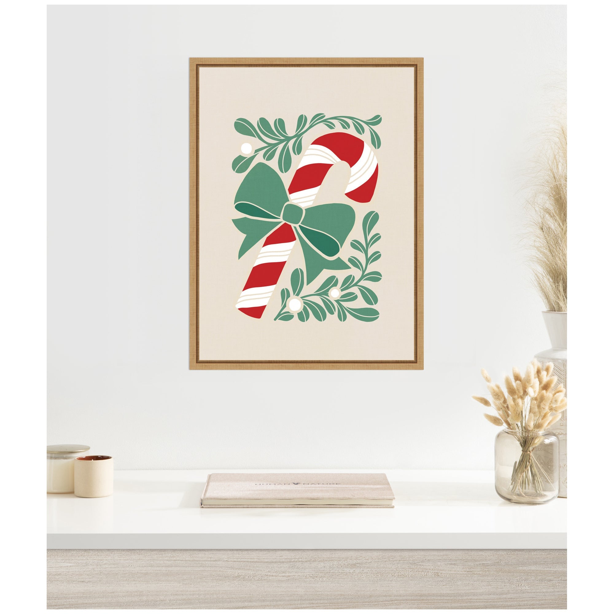 Sylvie Framed Canvas Christmas Icons Prima Set Candy Cane by Dominique Vari