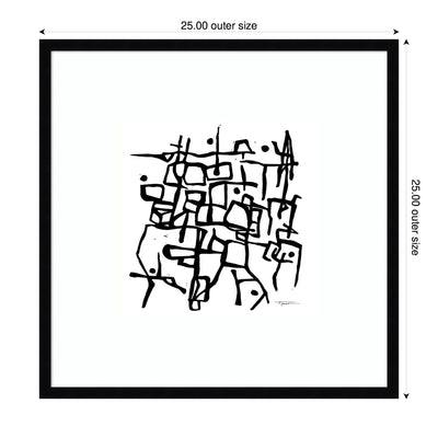 Organic Lines BW Grayscale by Statement Goods Framed Wall Art Print