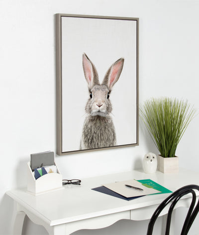 Sylvie Young Rabbit Framed Canvas by Amy Peterson Art Studio