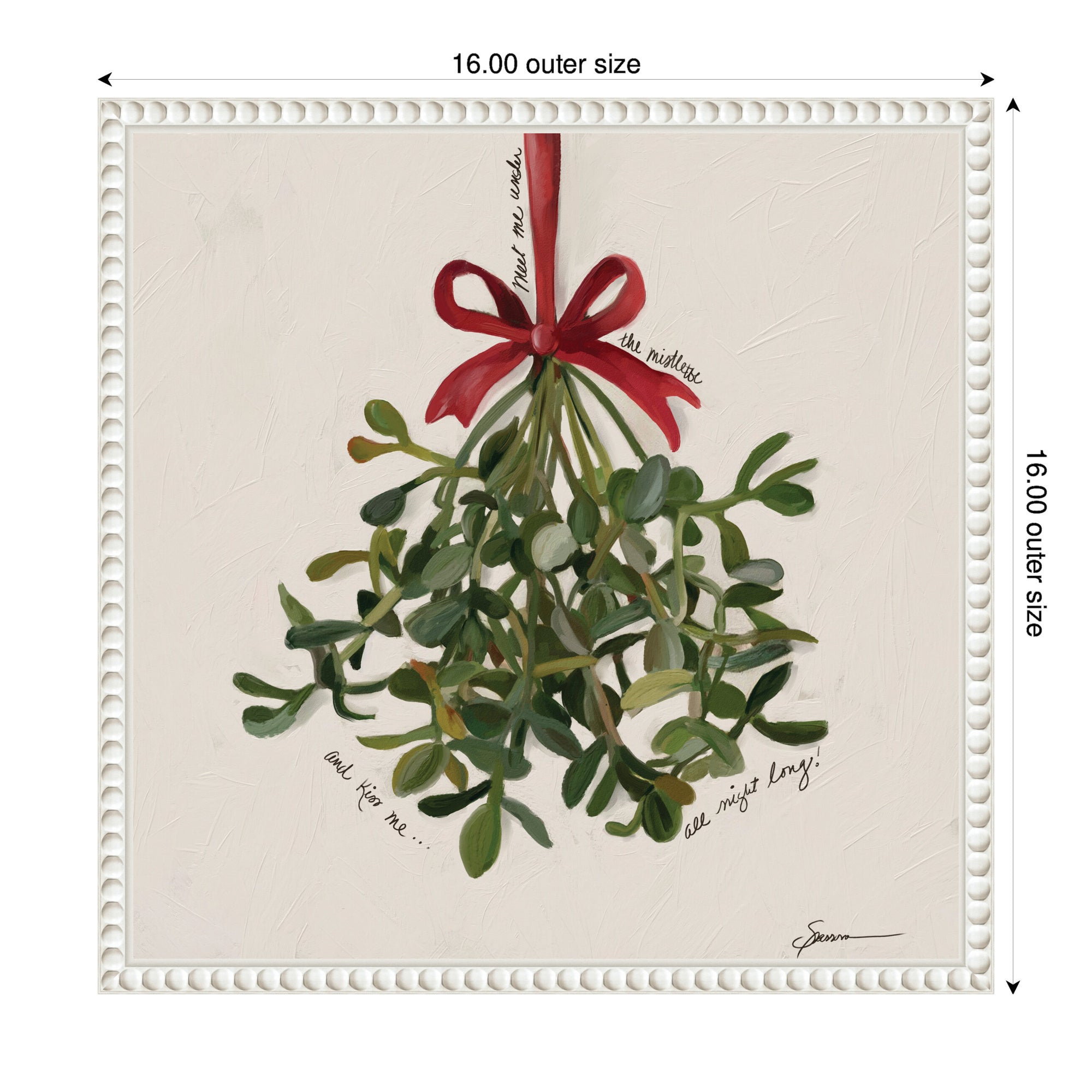 Mistletoe by Mary Sparrow Framed Canvas Wall Art Print
