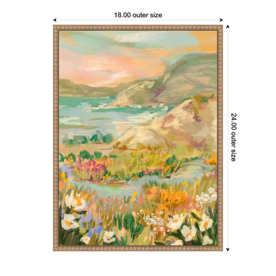 Sylvie Landscape 4 Framed Canvas by Annie Quigley