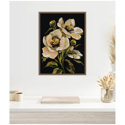 Sylvie Moody Floral 8 Framed Canvas by Annie Quigley