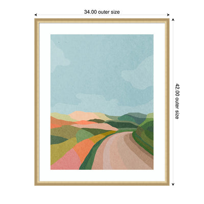 Framed Art Beautiful Landscape with Road by July Art Prints
