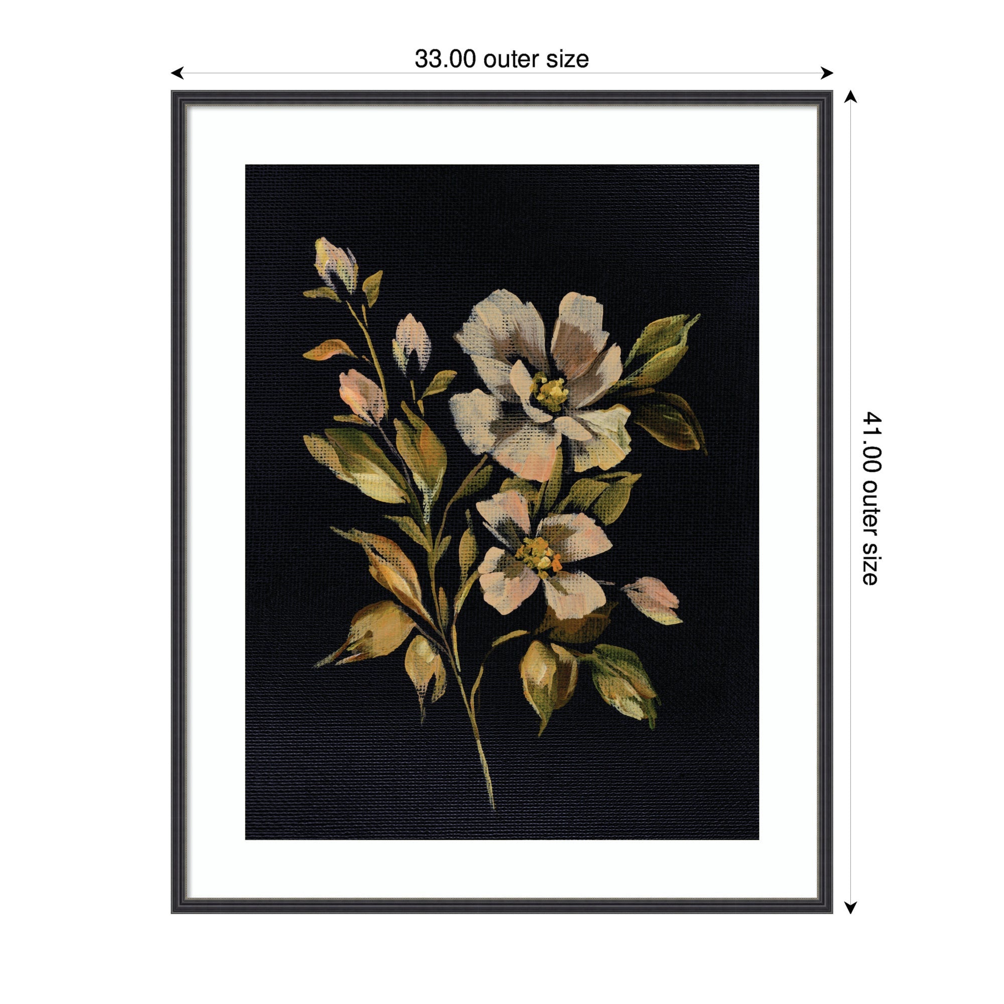 Framed Art Moody Floral 7 by Annie Quigley