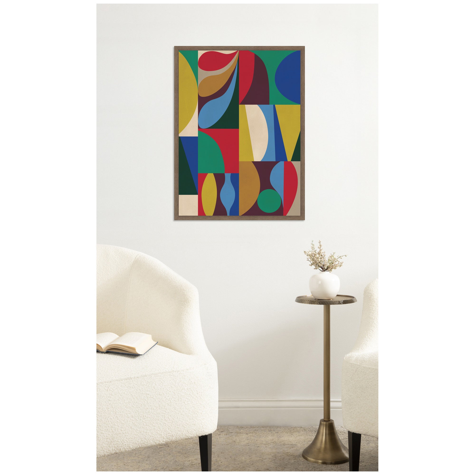 Abstract 04 by Rachel Lee Framed Canvas Wall Art Print