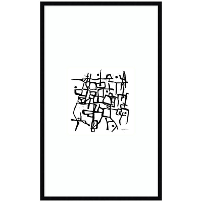 Organic Lines BW Grayscale by Statement Goods Framed Wall Art Print