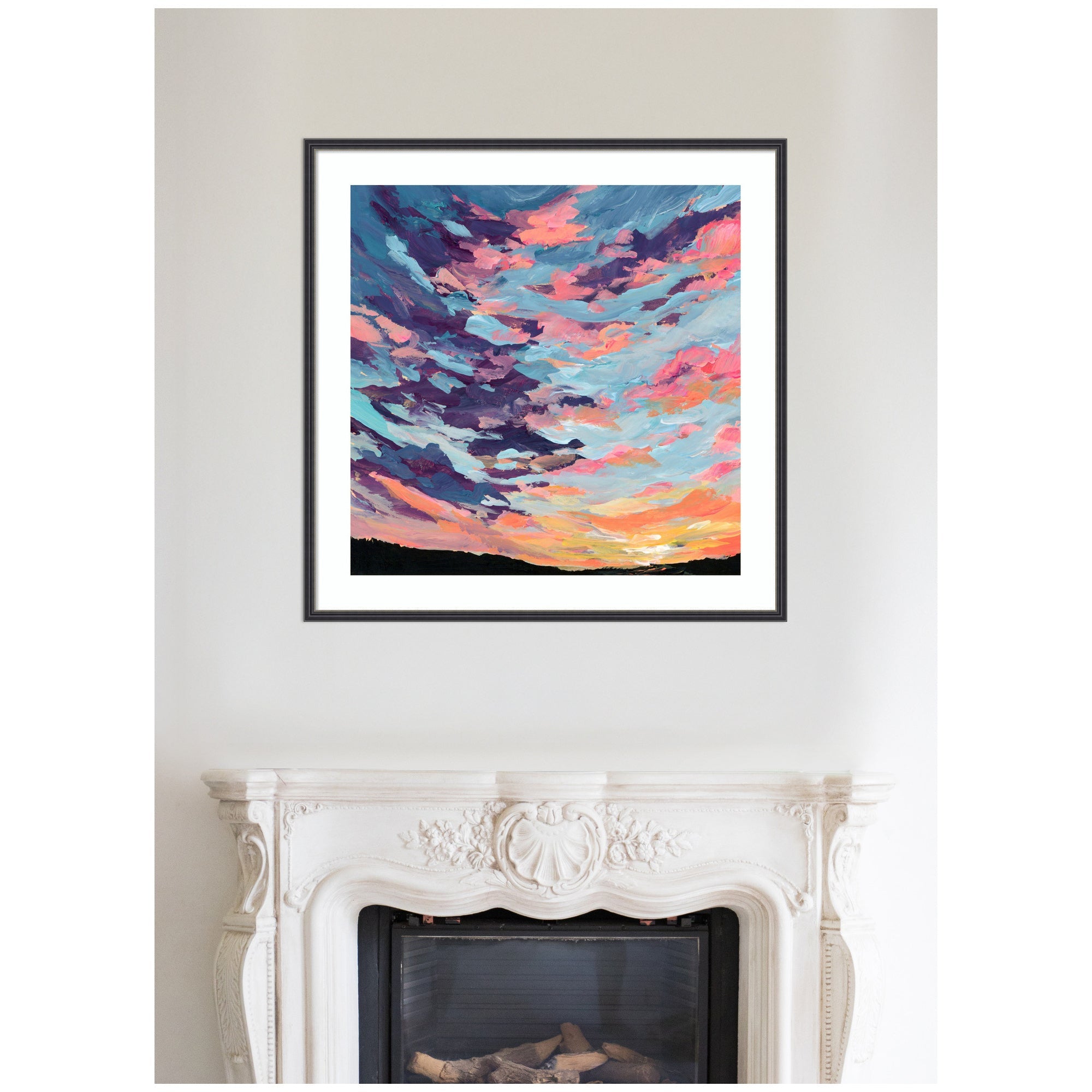 Framed Art Sunset Study by Emily Kenney