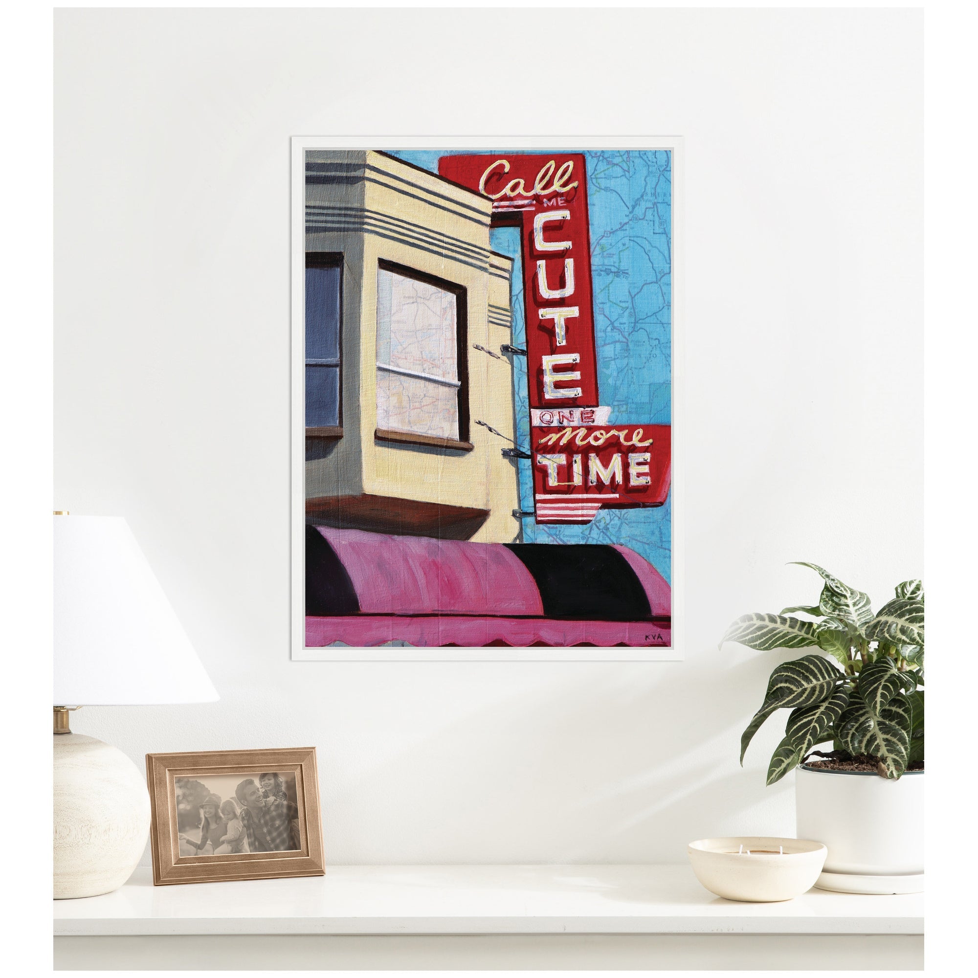 Call Me Cute by Krista V.
Allenstein Framed Canvas Wall Art Print