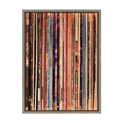 Sylvie Records Framed Canvas by Robert Cadloff of Bomobob