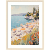 Sunny Beach Day by Melloi Art Prints Framed Wall Art Print by kateandlaurel
