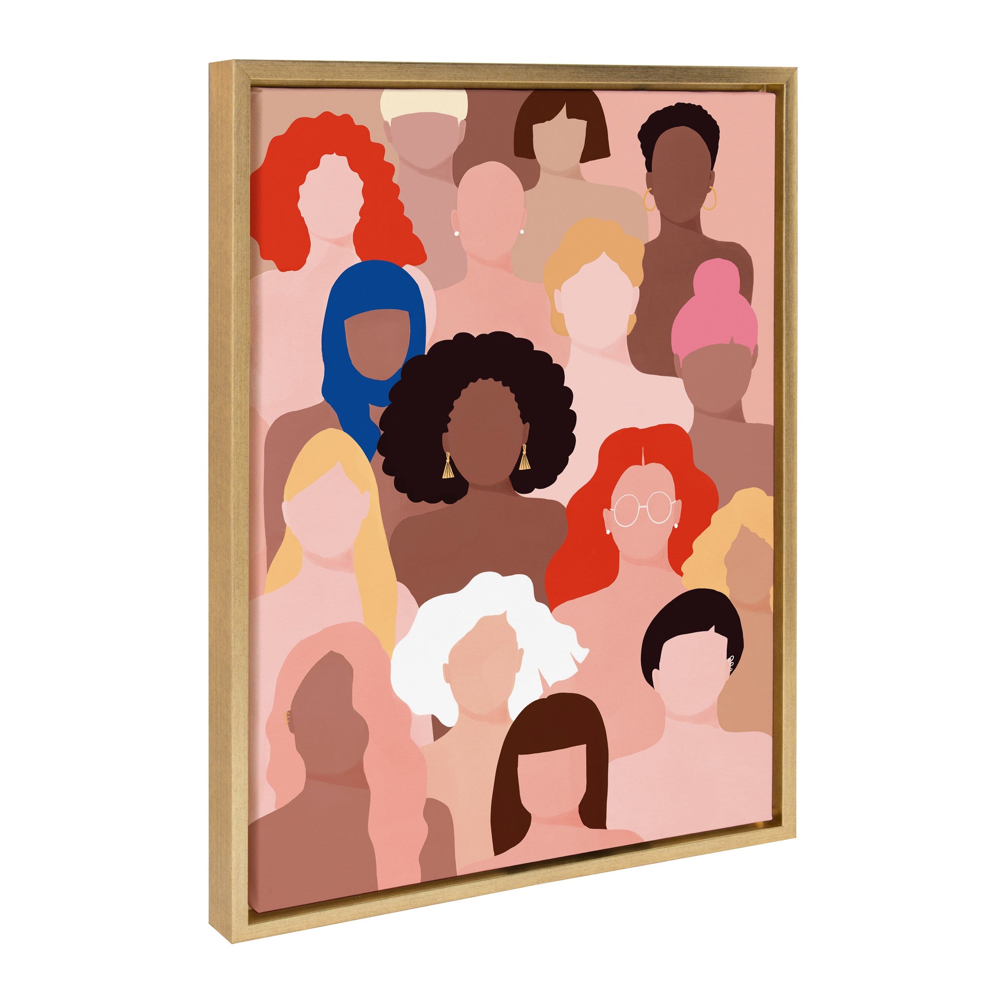 Sylvie Who Run The World Framed Canvas by kateandlaurel - main product image for Resin Society