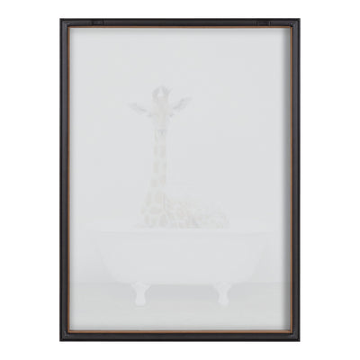 Blake Giraffe 2 in Tub Color Framed Printed Glass