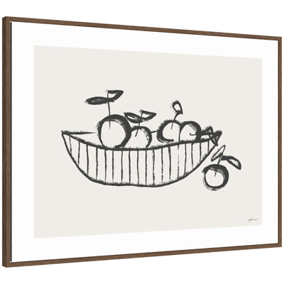 Orange Basket by Gabrielly Guedes Framed Canvas Wall Art Print