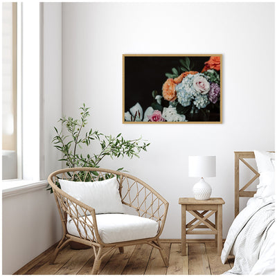 Sylvie Hydrangea Crush Framed Canvas by Alicia Abla