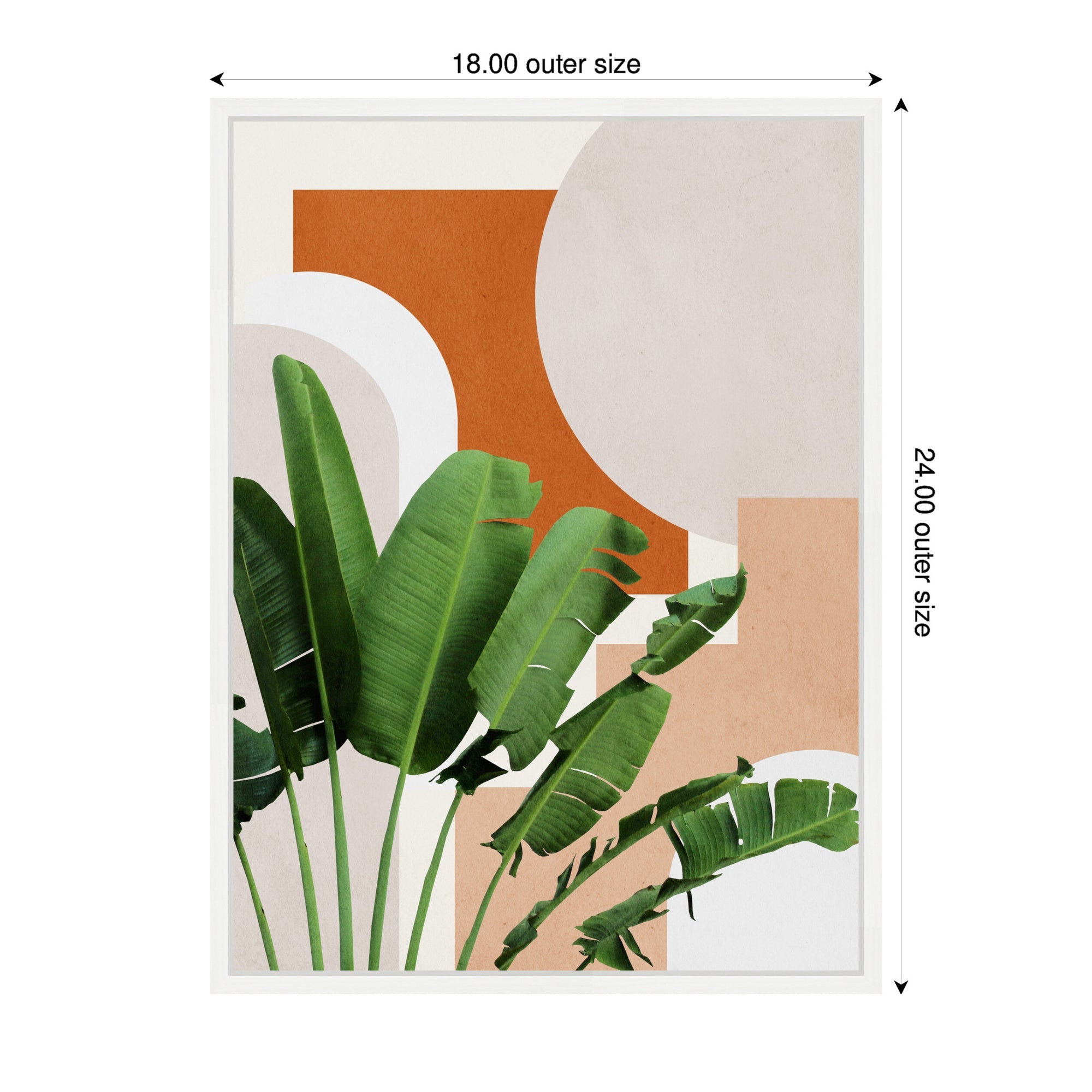 Sylvie Abstract Botanical 1 Leaves Framed Canvas by July Art Prints