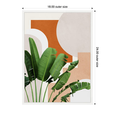 Sylvie Abstract Botanical 1 Leaves Framed Canvas by July Art Prints