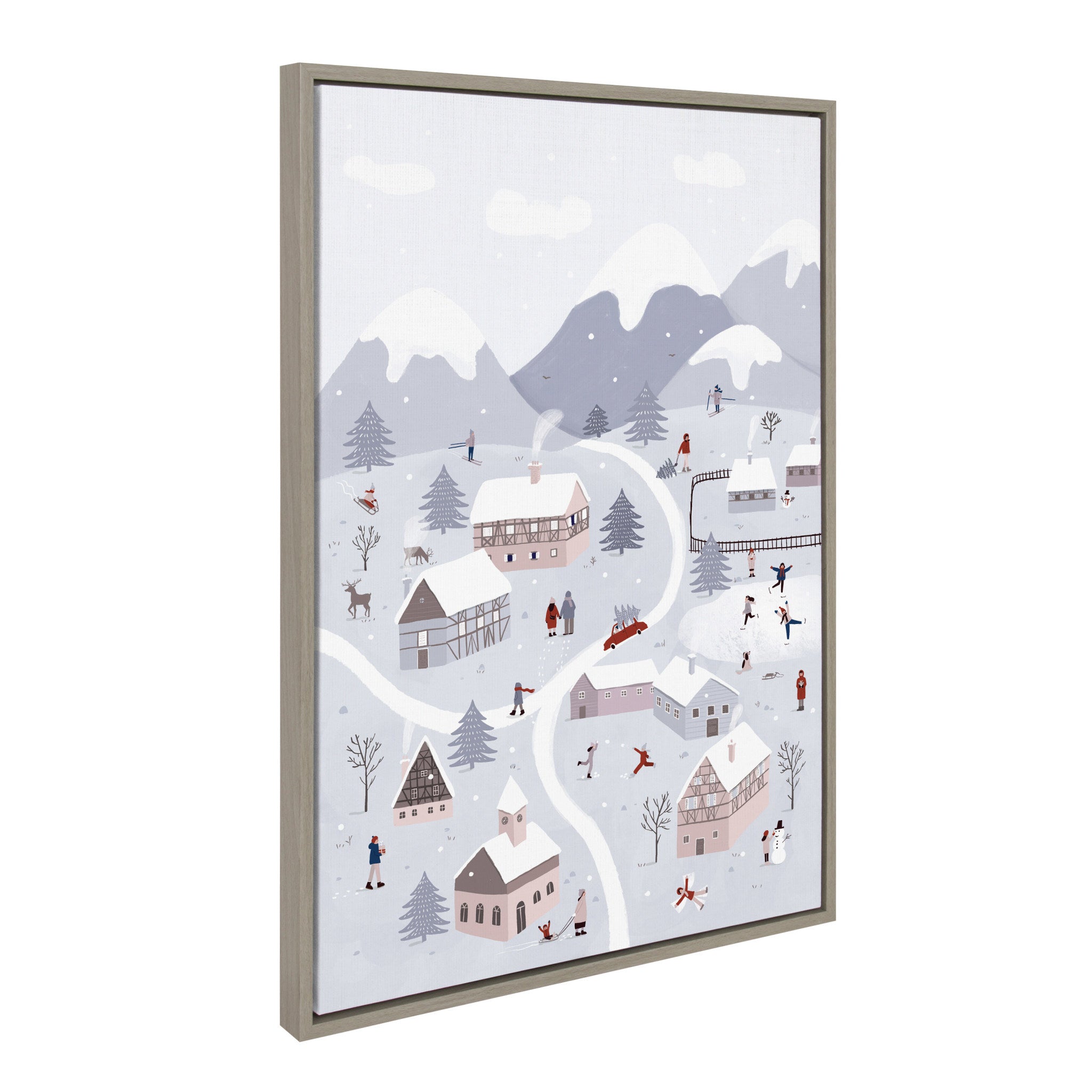 Sylvie Winter Wonderland Framed Canvas by kateandlaurel - product image 2 for Resin Society