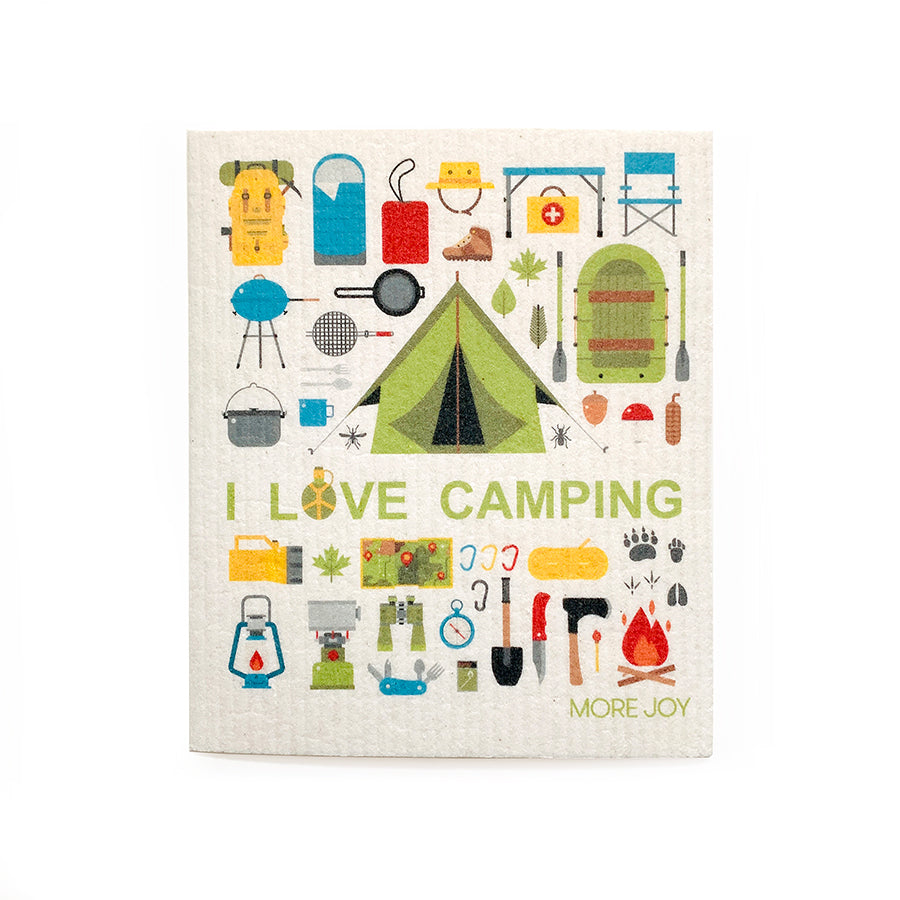 Camping Swedish Dishcloth by sweetgum home, LLC - main product image for Resin Society