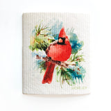 Cardinal Bird Swedish Dishcloth by sweetgum home, LLC - main product image for Resin Society