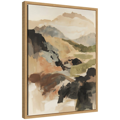 Sylvie Tonal Mountains II Framed Canvas by Amy Lighthall