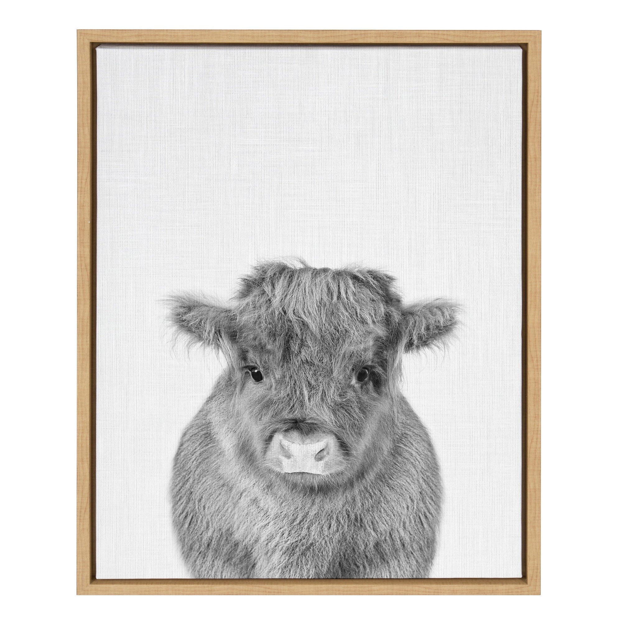 Sylvie Calf 4 Framed Canvas by Simon Te of Tai Prints