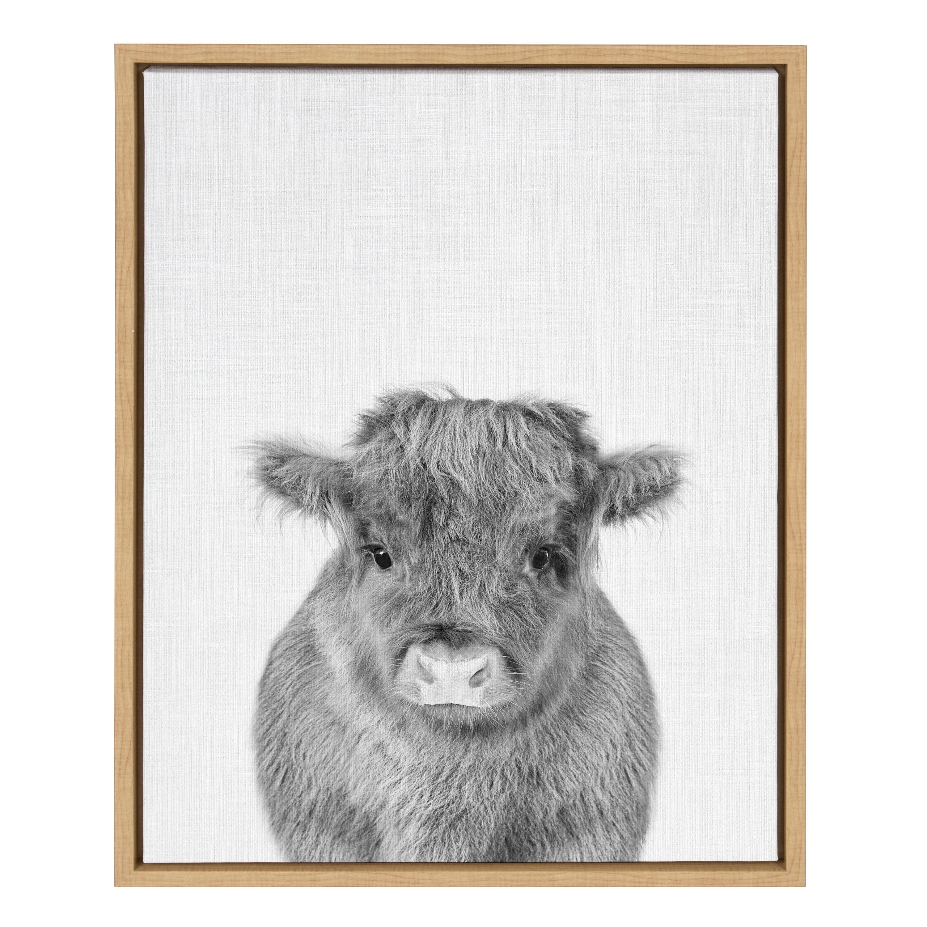 Sylvie Calf 4 Framed Canvas by Simon Te of Tai Prints