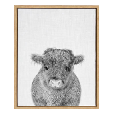 Sylvie Calf 4 Framed Canvas by Simon Te of Tai Prints