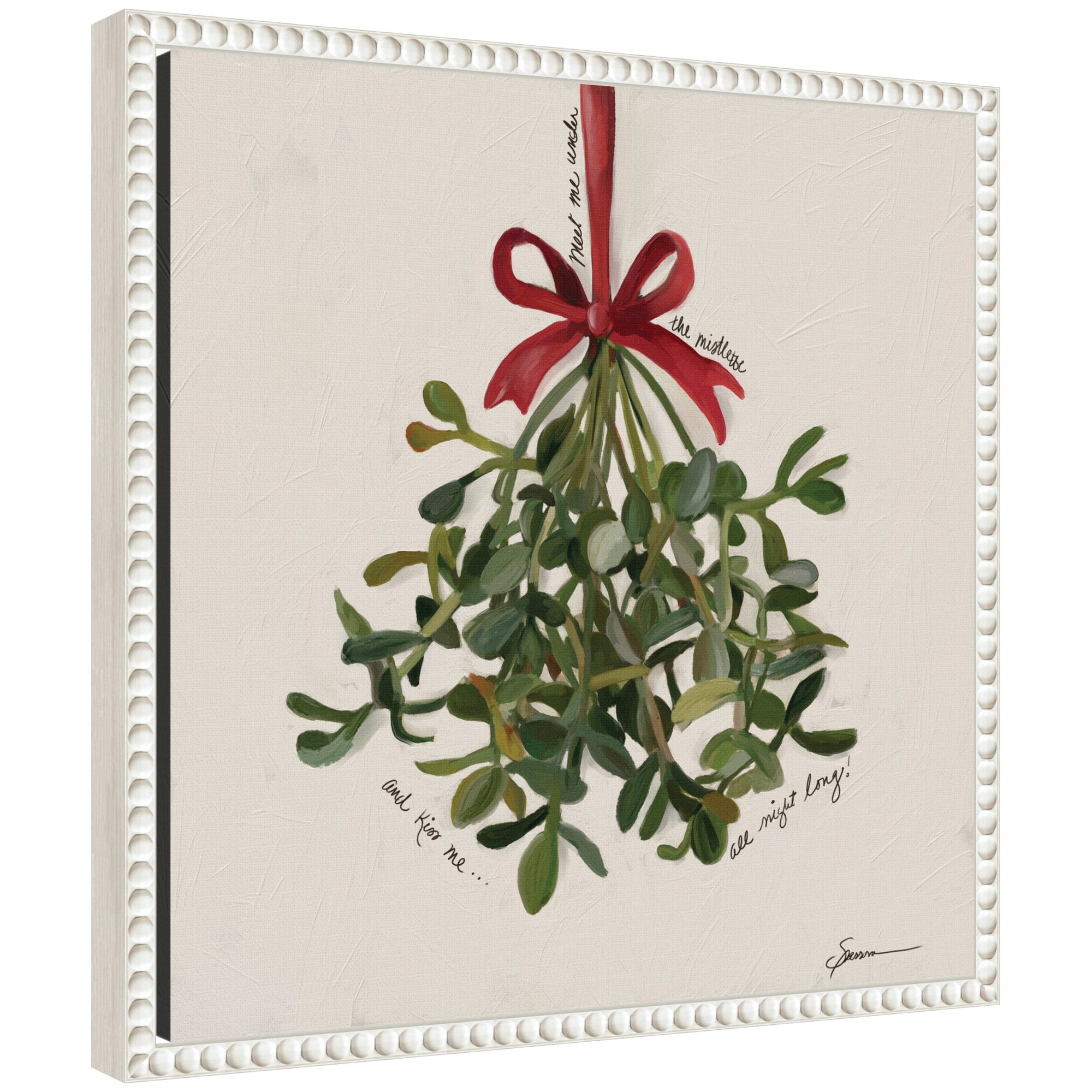 Mistletoe by Mary Sparrow Framed Canvas Wall Art Print