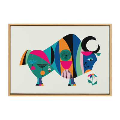 Sylvie MCM Ox Framed Canvas by Rachel Lee