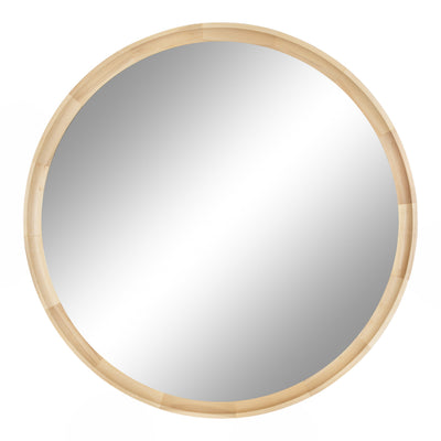 Hatherleigh Round Wood Wall Mirror