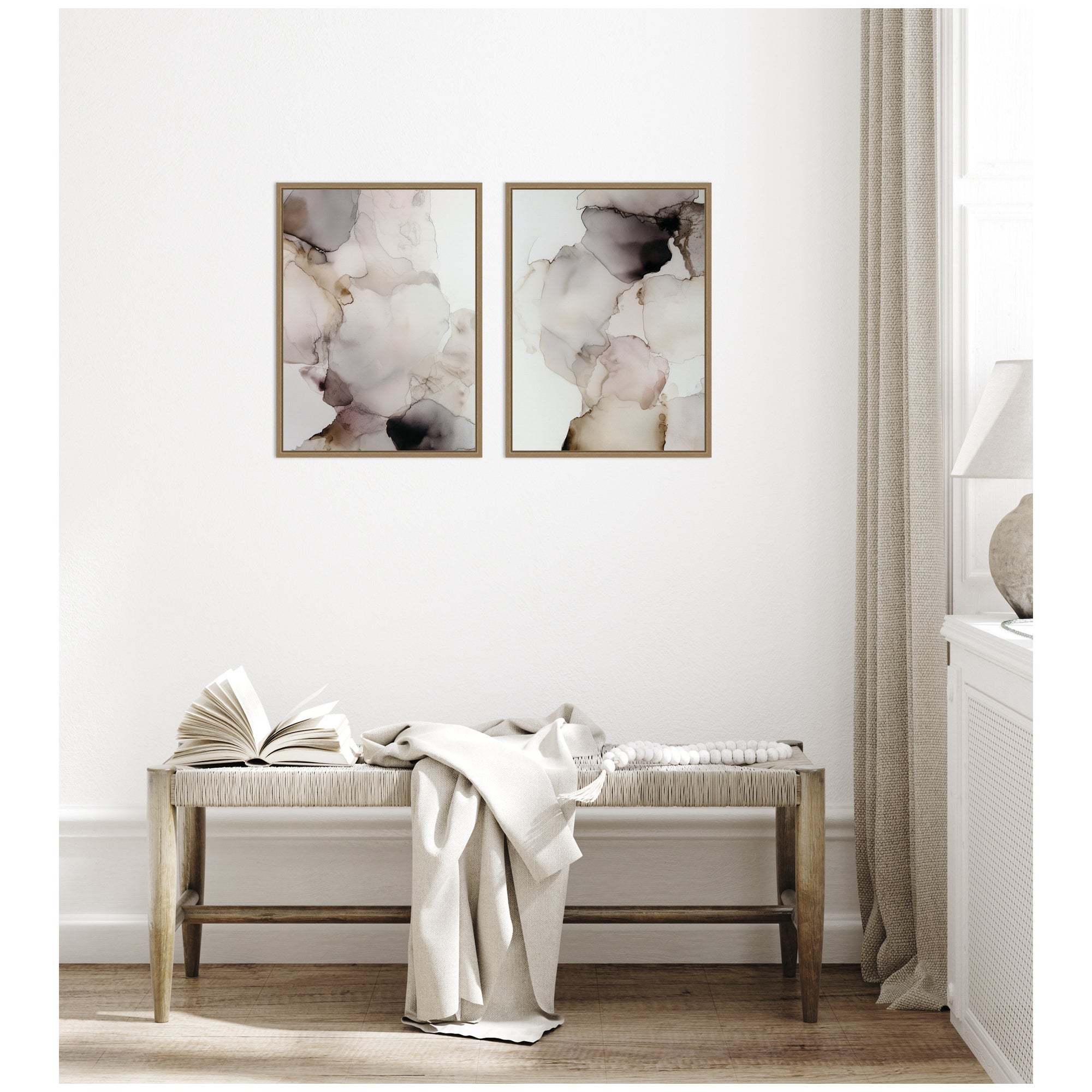 Smoke No.
1 & No.
2 2 Piece Framed Canvas Wall Art Set by Amy Lighthall