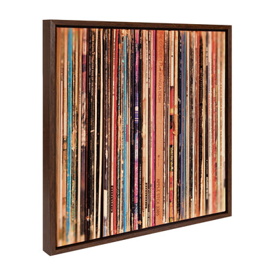 Sylvie Records Framed Canvas by Robert Cadloff of Bomobob